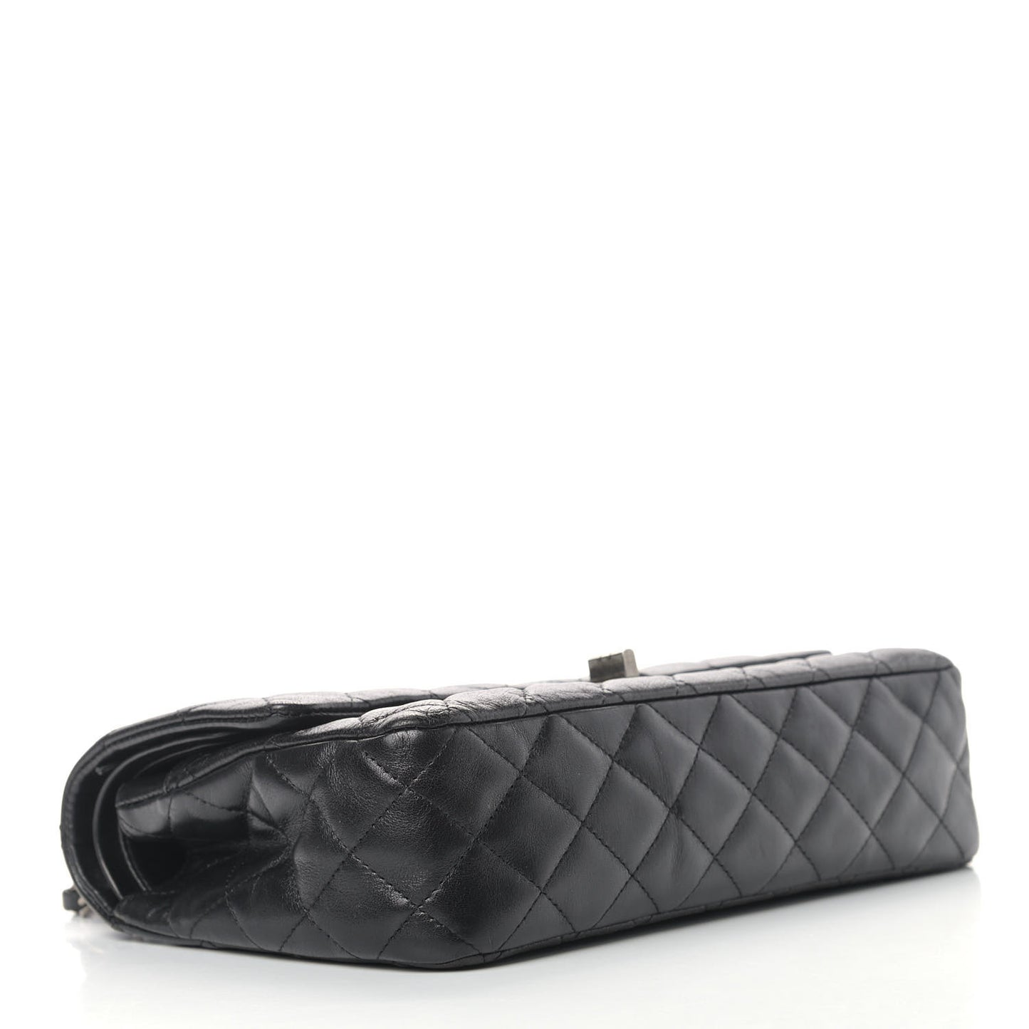 Aged Calfskin Quilted 2.55 Reissue 225 Flap Black