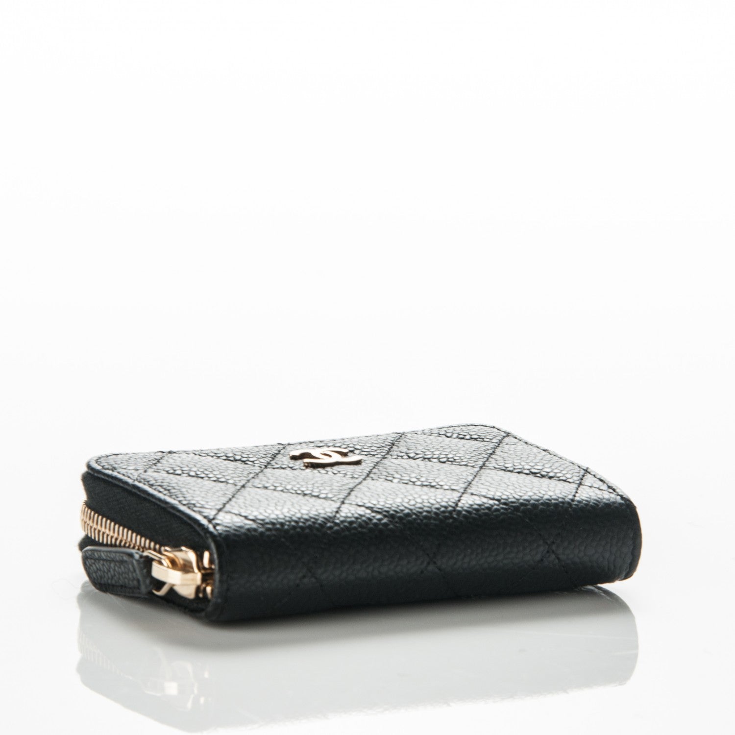 Chanel Caviar Quilted Zip Coin Purse Black 4 of 14