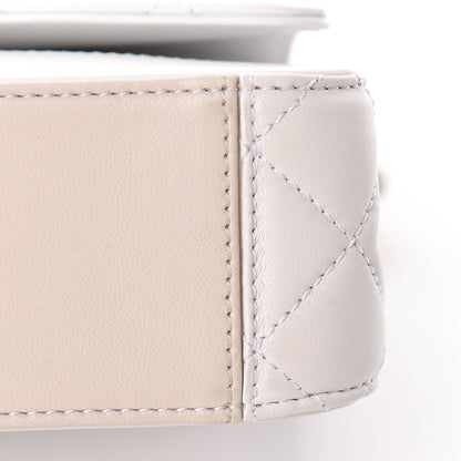 Chanel Lambskin Calfskin Quilted Shoulder Flap Bag Beige White 11 of 13