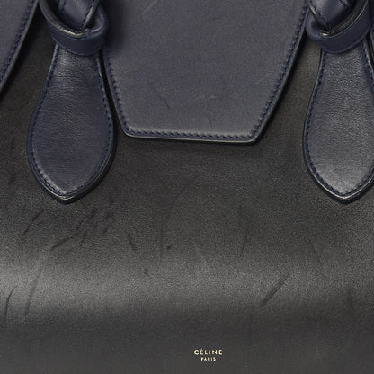Celine Smooth Calfskin Large Bi-Color Tie Knot Tote Black Navy 18 of 20