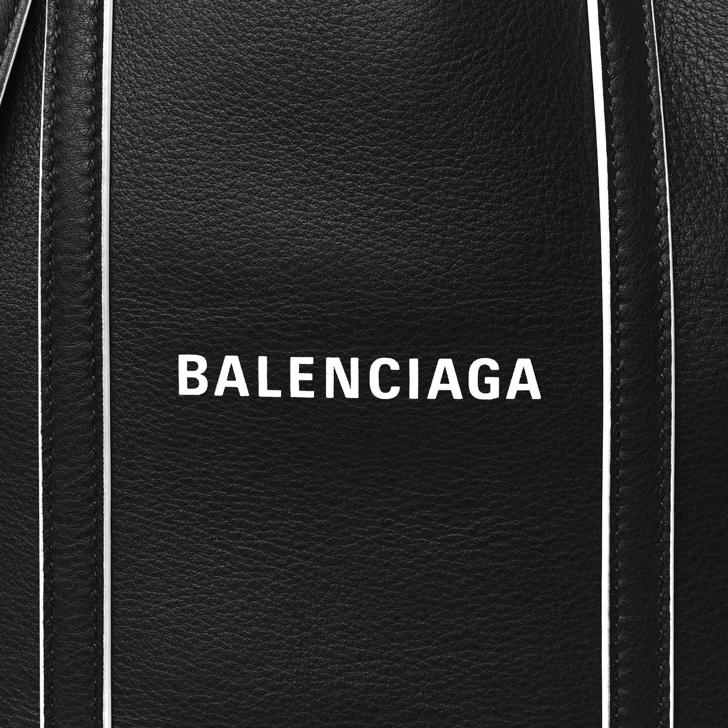 Balenciaga Smooth Calfskin Logo Double Sided XXS Everyday Tote Black White 8 of 10