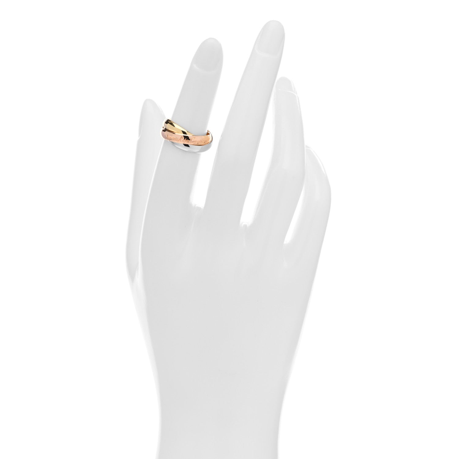 Cartier 18K Pink Yellow White Gold Classic Les Must De Cartier Trinity Ring 49 4.75 2 of 4