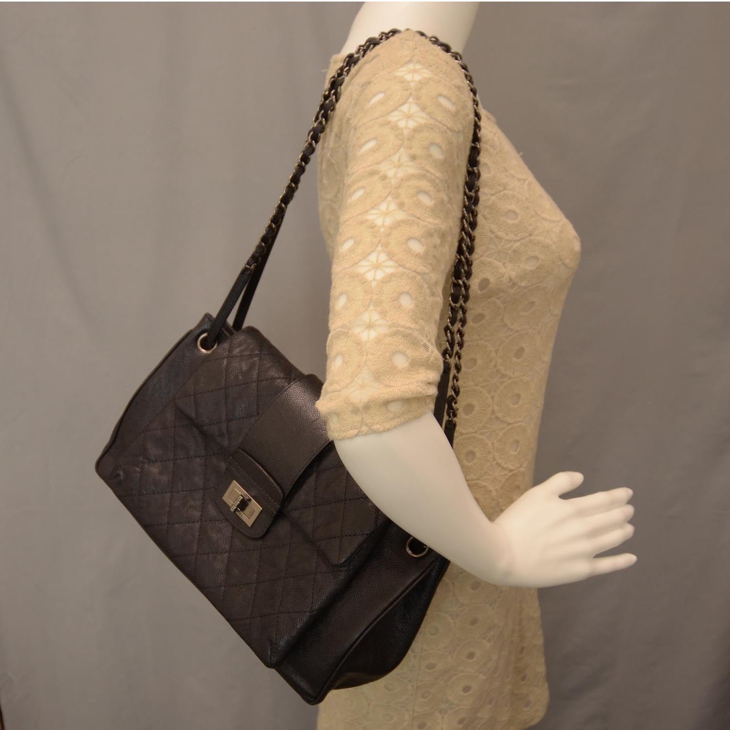 Chanel Caviar Mademoiselle Accordion Flap Black 2 of 8
