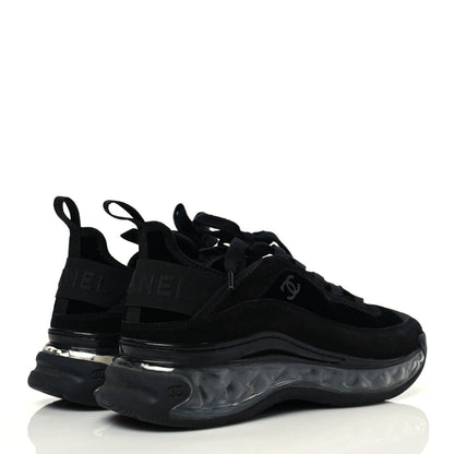 Chanel Velvet Calfskin Mixed Fibers CC Sneakers 39 Black 4 of 9