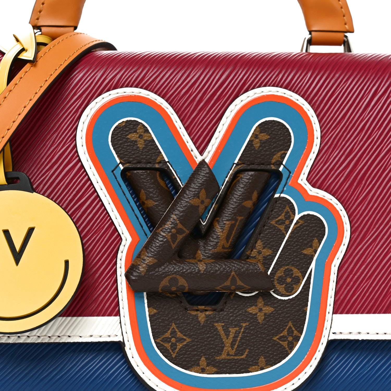 Louis Vuitton Epi Peace Twist Shoulder Bag MM Navy 7 of 9