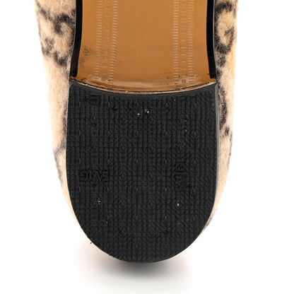 Gucci Covered Wool GG Monogram Womens Jordaan Loafers 36 Beige Ebony Black 12 of 15