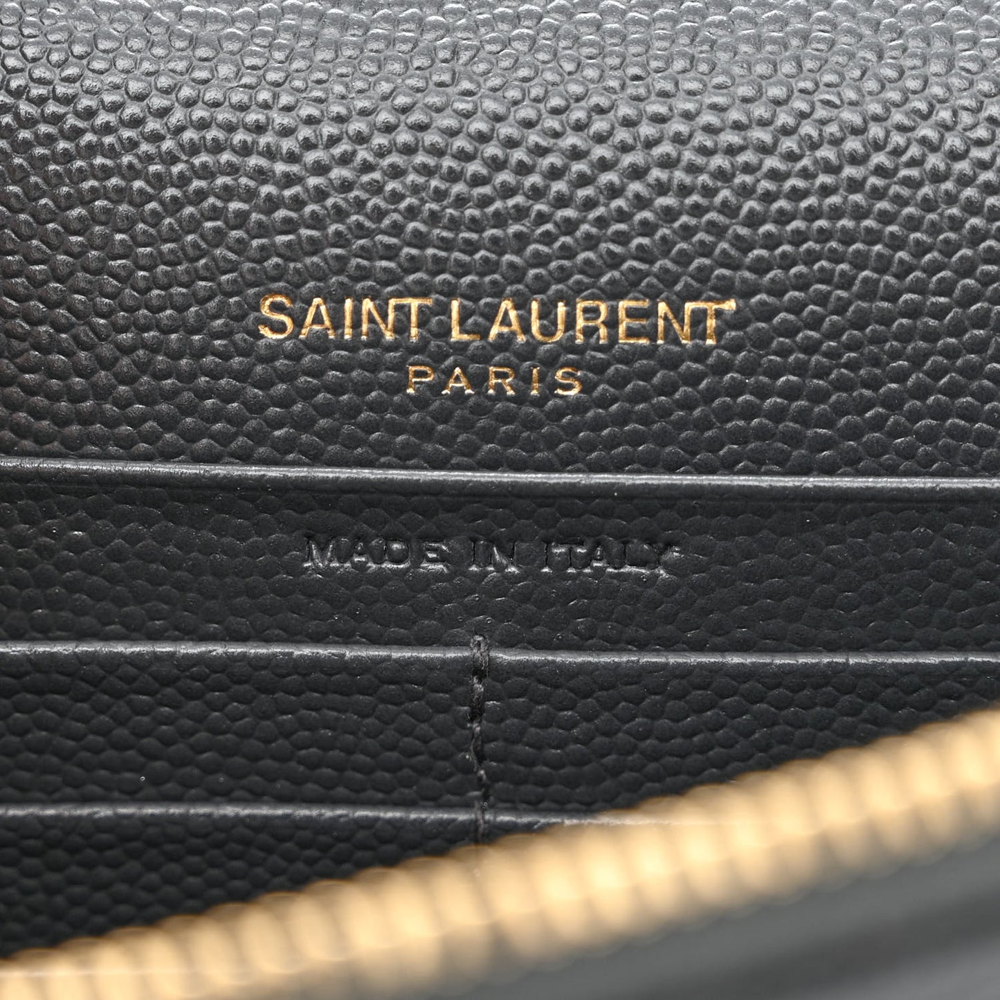 Grain De Poudre Matelasse Chevron Monogram Envelope Chain Wallet Dark Smog