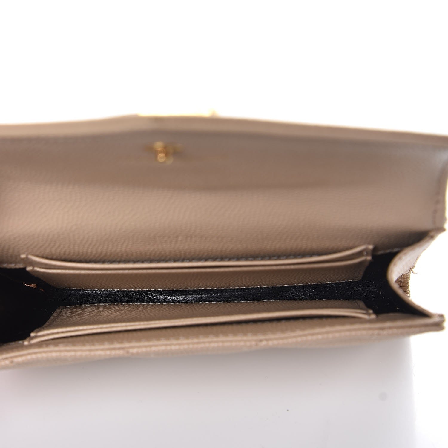 Saint Laurent Grain De Poudre Matelasse Chevron Small Monogram Envelope Wallet Nude Powder 5 of 9