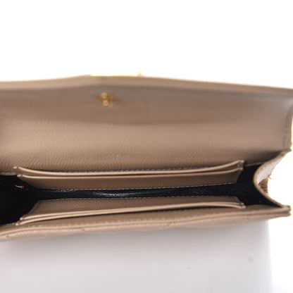 Saint Laurent Grain De Poudre Matelasse Chevron Small Monogram Envelope Wallet Nude Powder 5 of 9