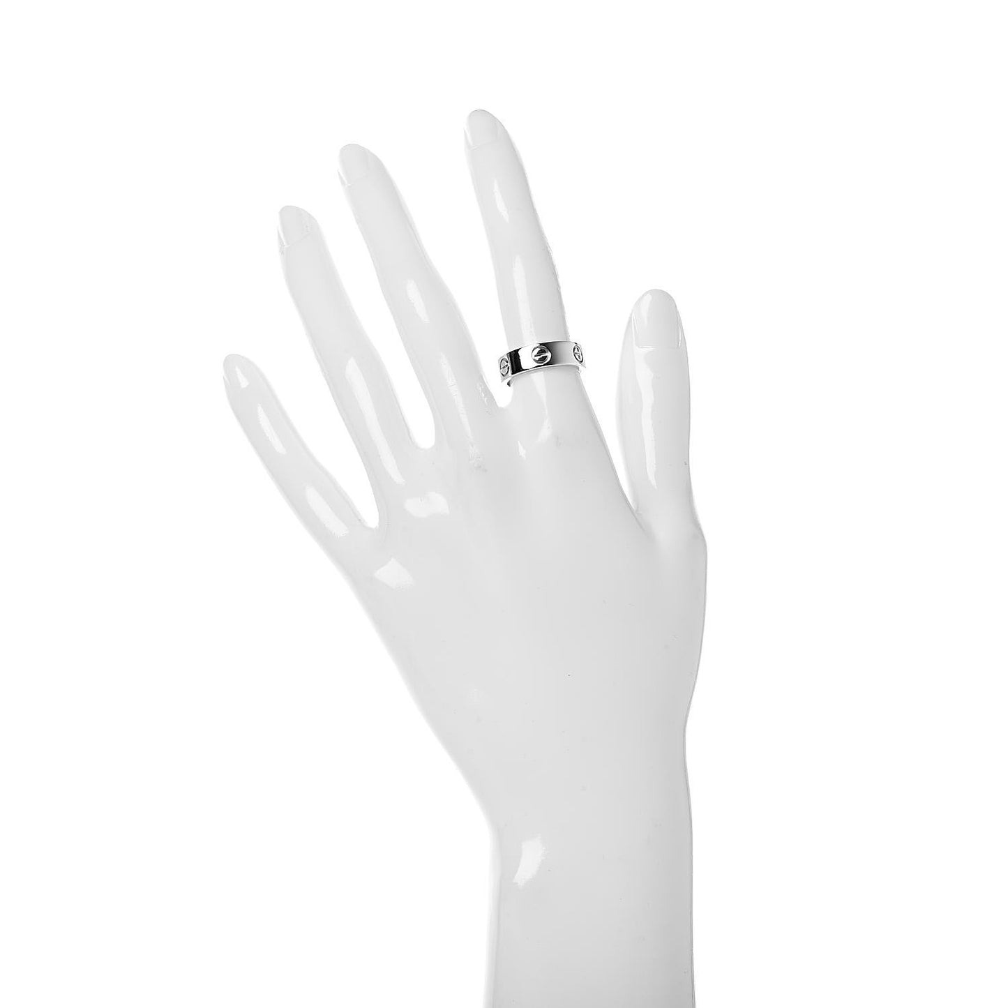 18K White Gold 5.5mm LOVE Ring 51 5.75