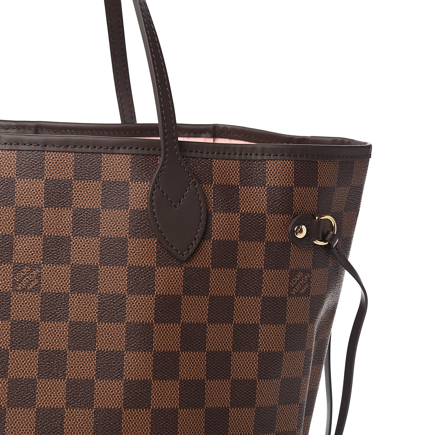 Louis Vuitton Damier Ebene Neo Neverfull MM Rose Ballerine 11 of 12