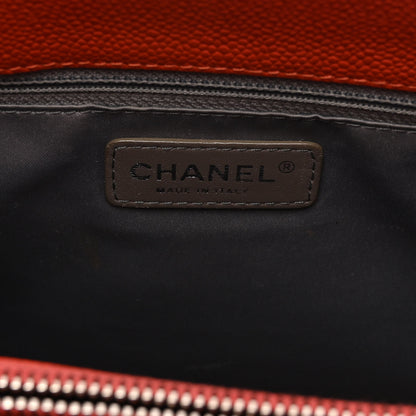 Chanel Caviar Quilted Grand Shopping Tote GST Orange 7 of 15
