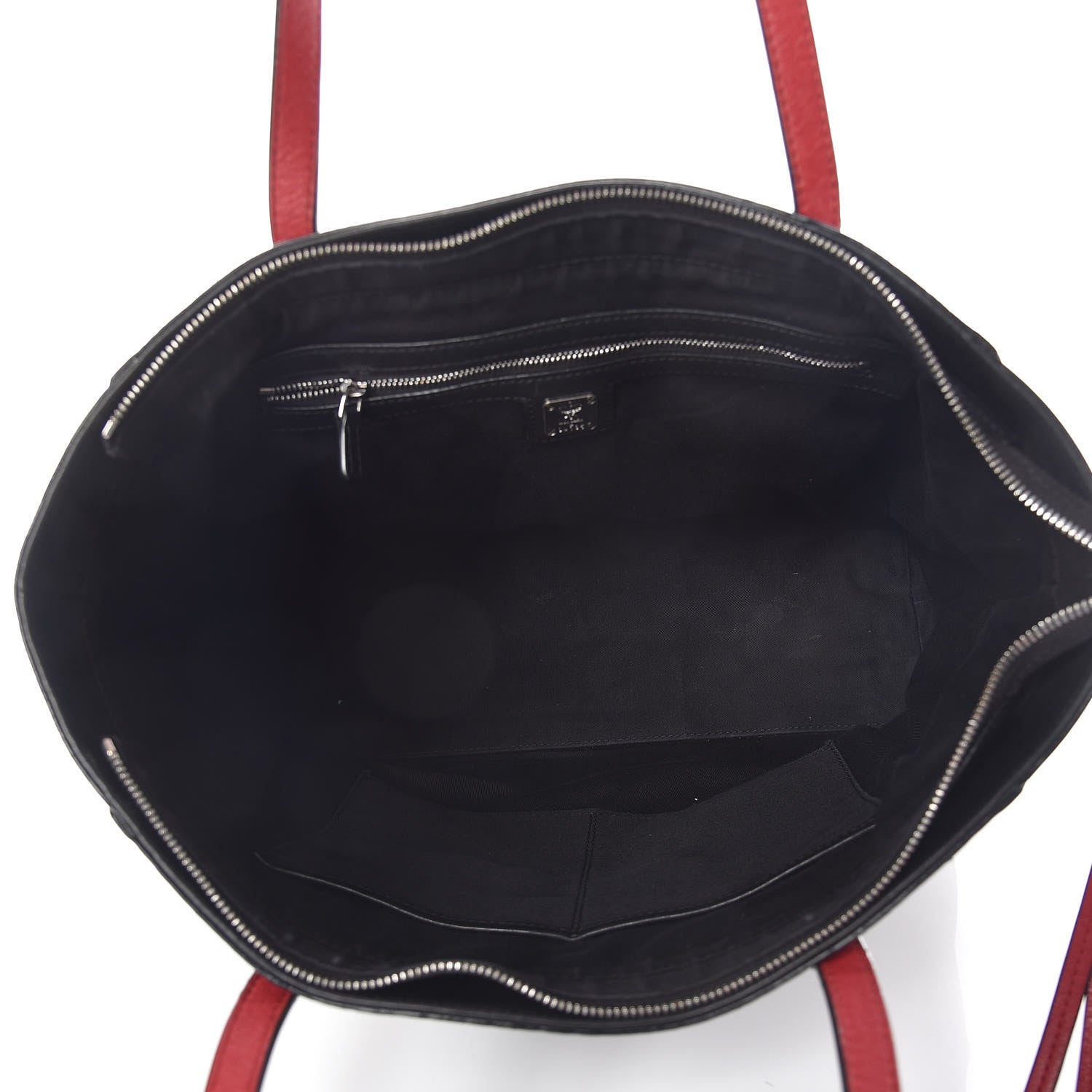 MCM Calfskin Ottomar Monogram Medium Klara Shopper Tote Black 5 of 15
