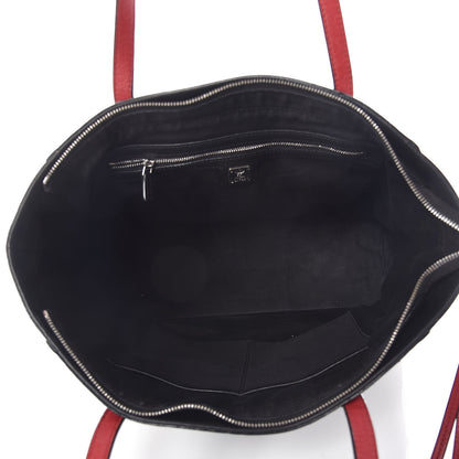 MCM Calfskin Ottomar Monogram Medium Klara Shopper Tote Black 5 of 15