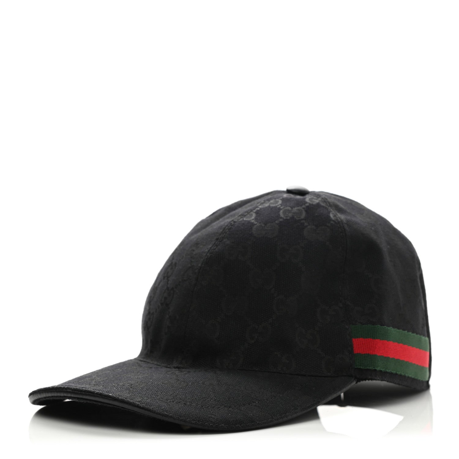Gucci Monogram Web Baseball Hat M Black 1 of 11