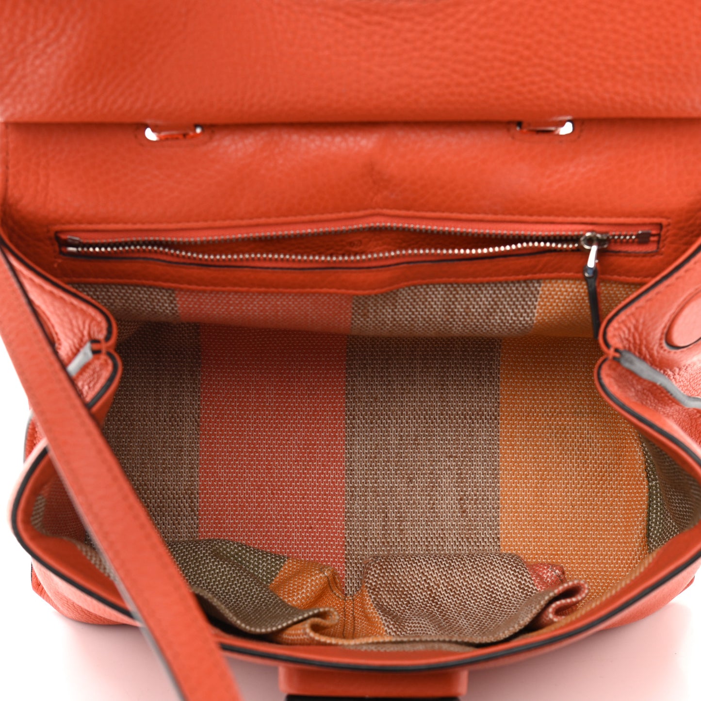 Cellarius Calfskin Small Bamboo Daily Top Handle Bag New Dark Orange