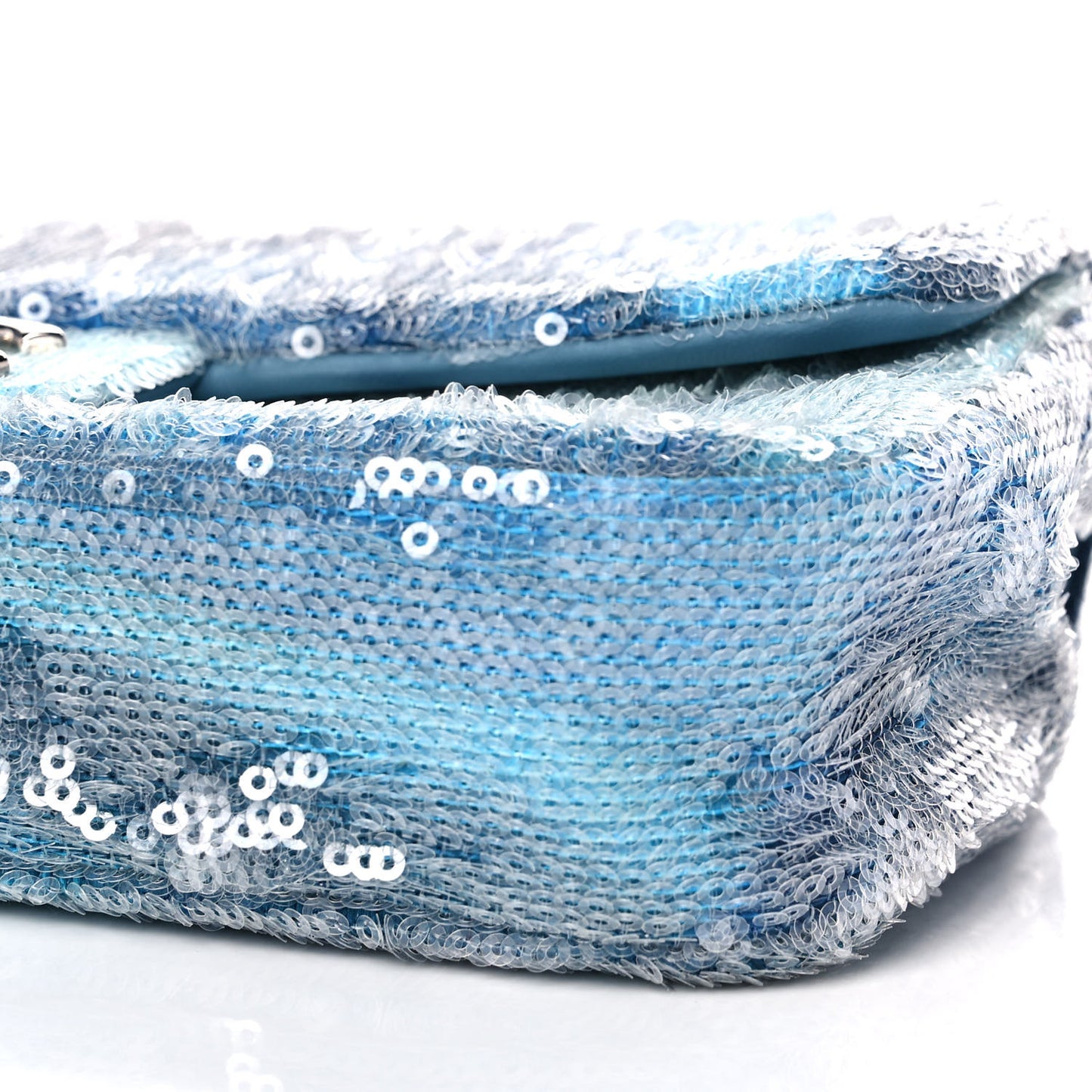 Sequin Mini Waterfall Flap Light Blue