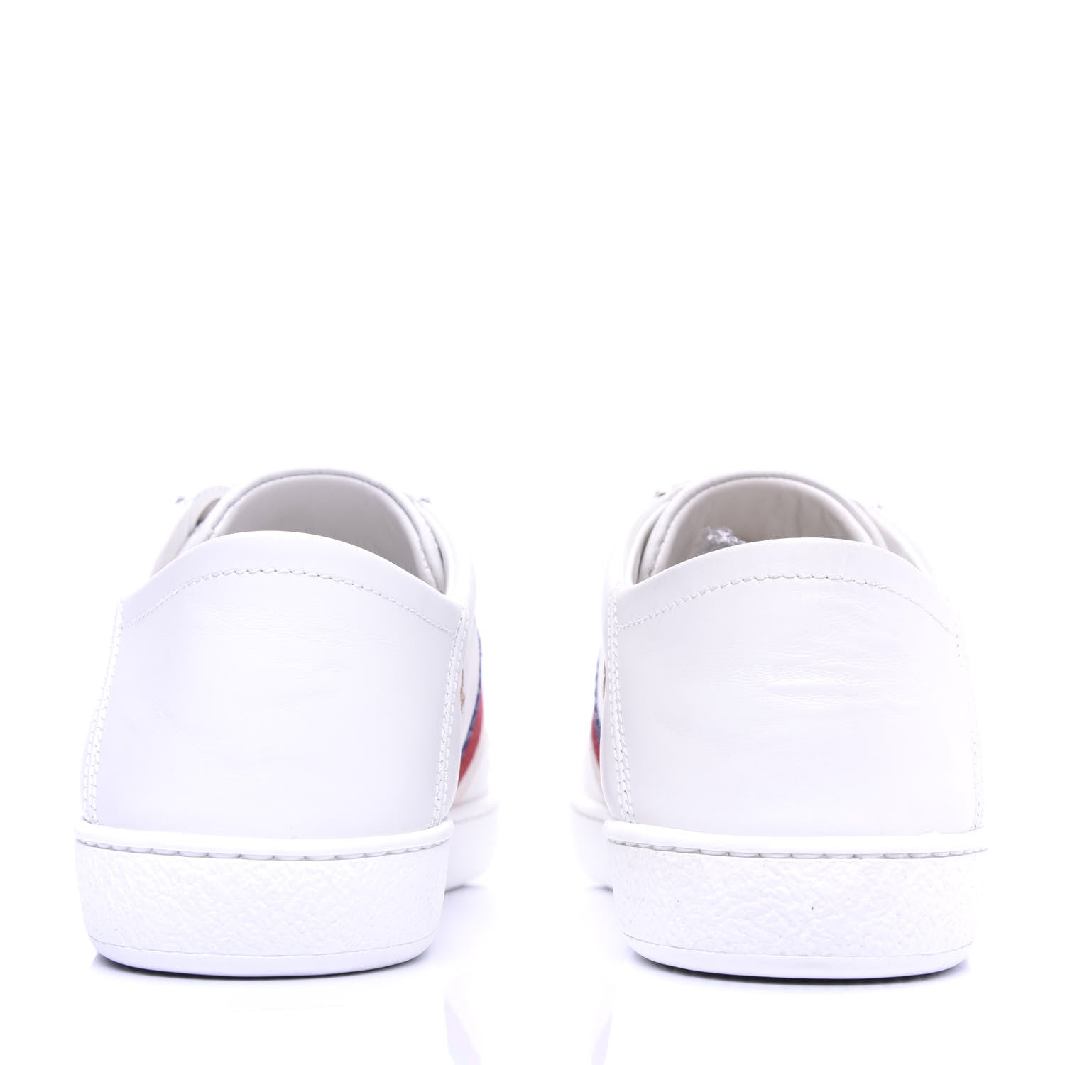Gucci Calfskin Bee Star Embroidered Sylvie Web Ace Sneakers 38.5 White 6 of 10