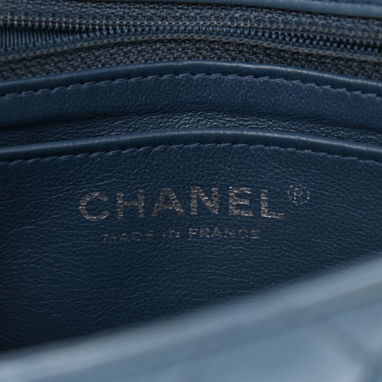 Chanel Lambskin Quilted Mini Square Flap Blue 6 of 11