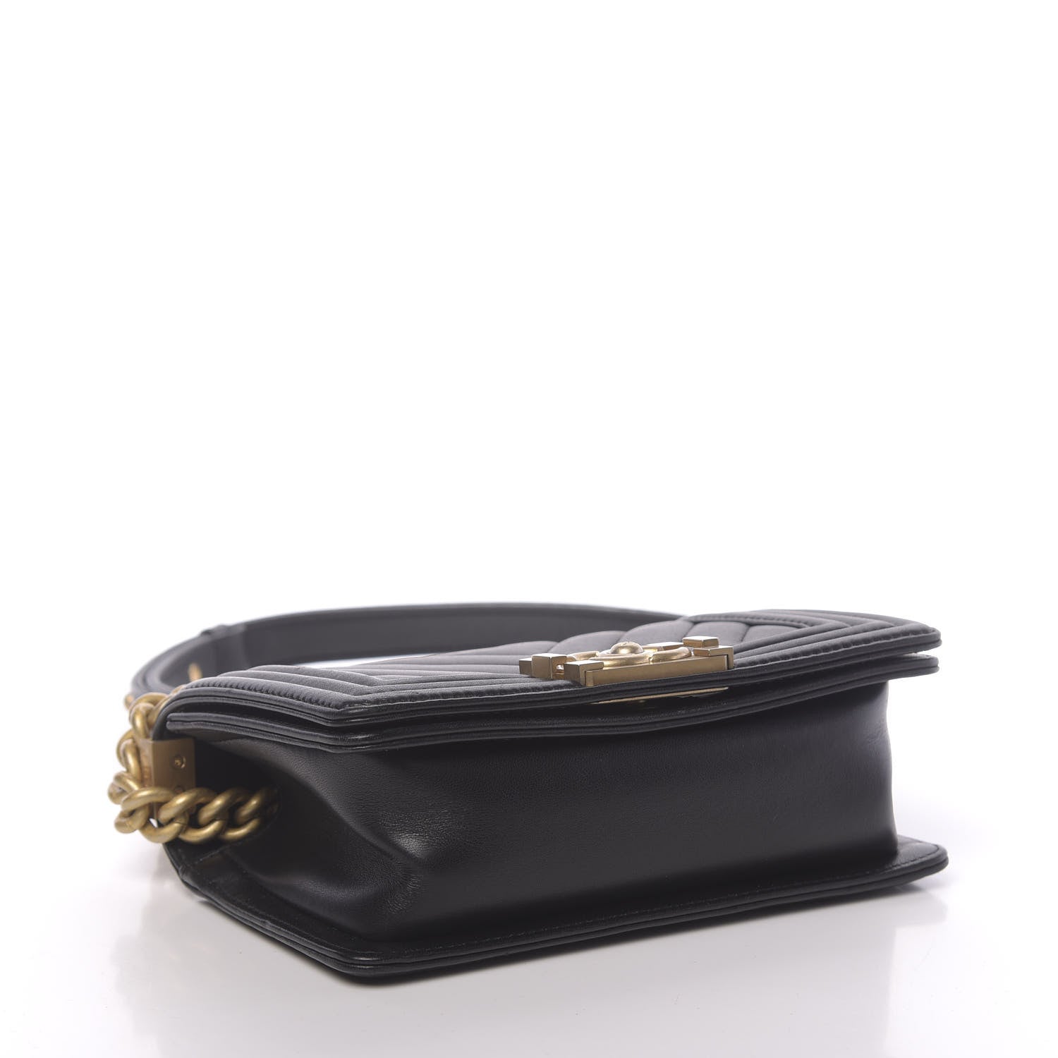 Chanel Lambskin Chevron Quilted Small Boy Flap Black 4 of 13
