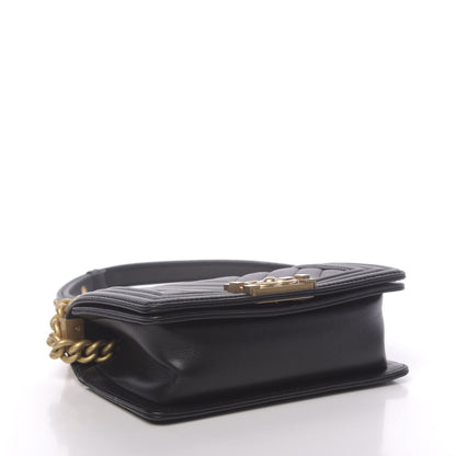Chanel Lambskin Chevron Quilted Small Boy Flap Black 4 of 13