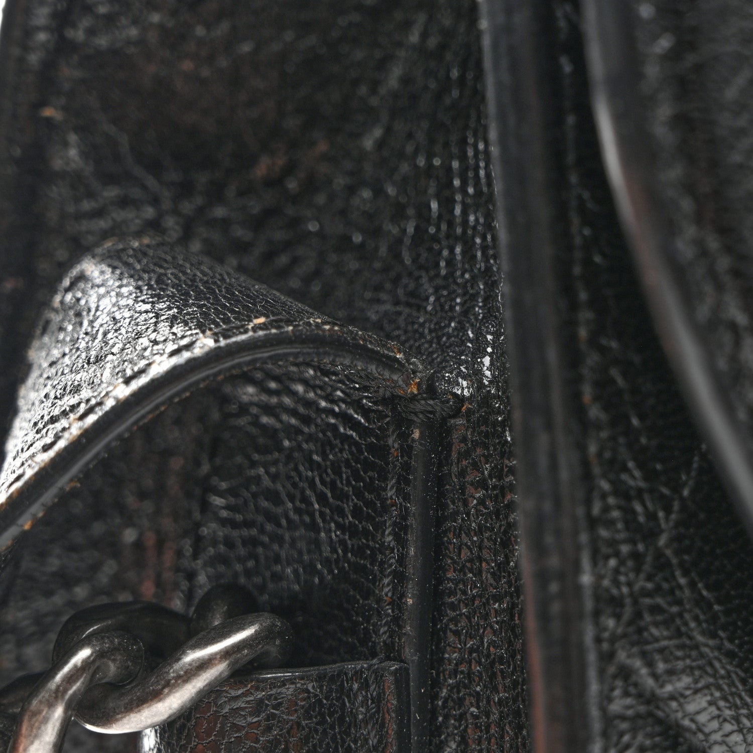 Chanel Shiny Goatskin Quilted Small Double Chained Messenger Flap Black 13 of 13