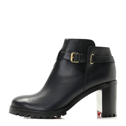 Christian Louboutin Calfskin Communa 70 Ankle Boots 39 Black 1 of 12