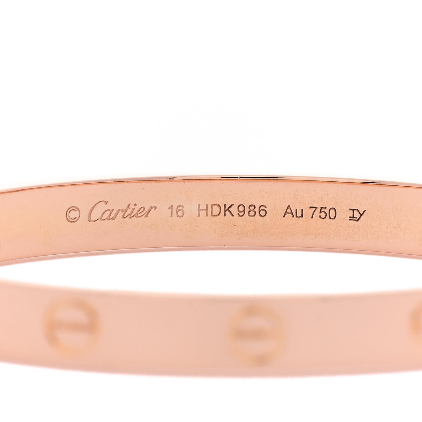 18K Pink Gold LOVE Bracelet 16
