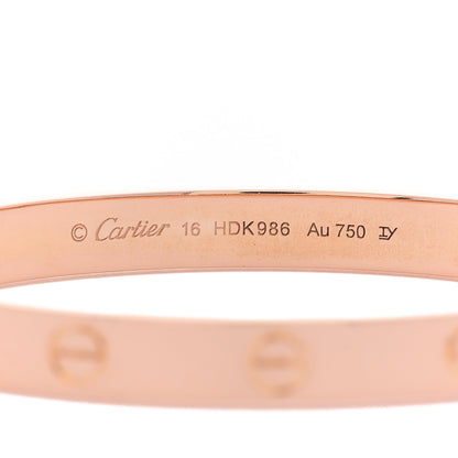 Cartier 18K Pink Gold LOVE Bracelet 16 3 of 8