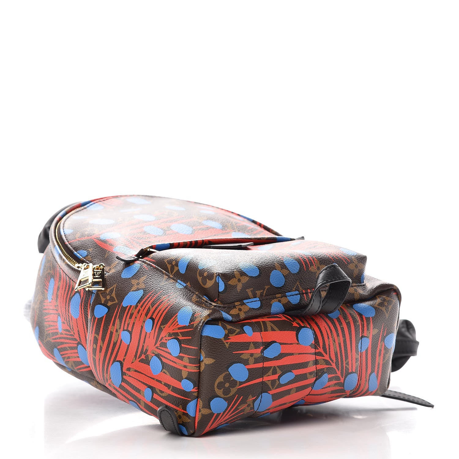 Louis Vuitton Monogram Jungle Dots Palm Springs Backpack PM Coquelicot Denim 4 of 8