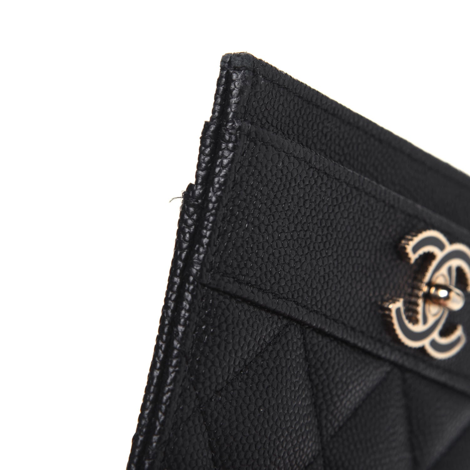 Chanel Caviar Quilted Vintage Mademoiselle Card Holder Black 14 of 16