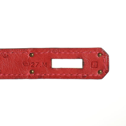 Hermes Ostrich Birkin 35 Rouge Vif 12 of 27