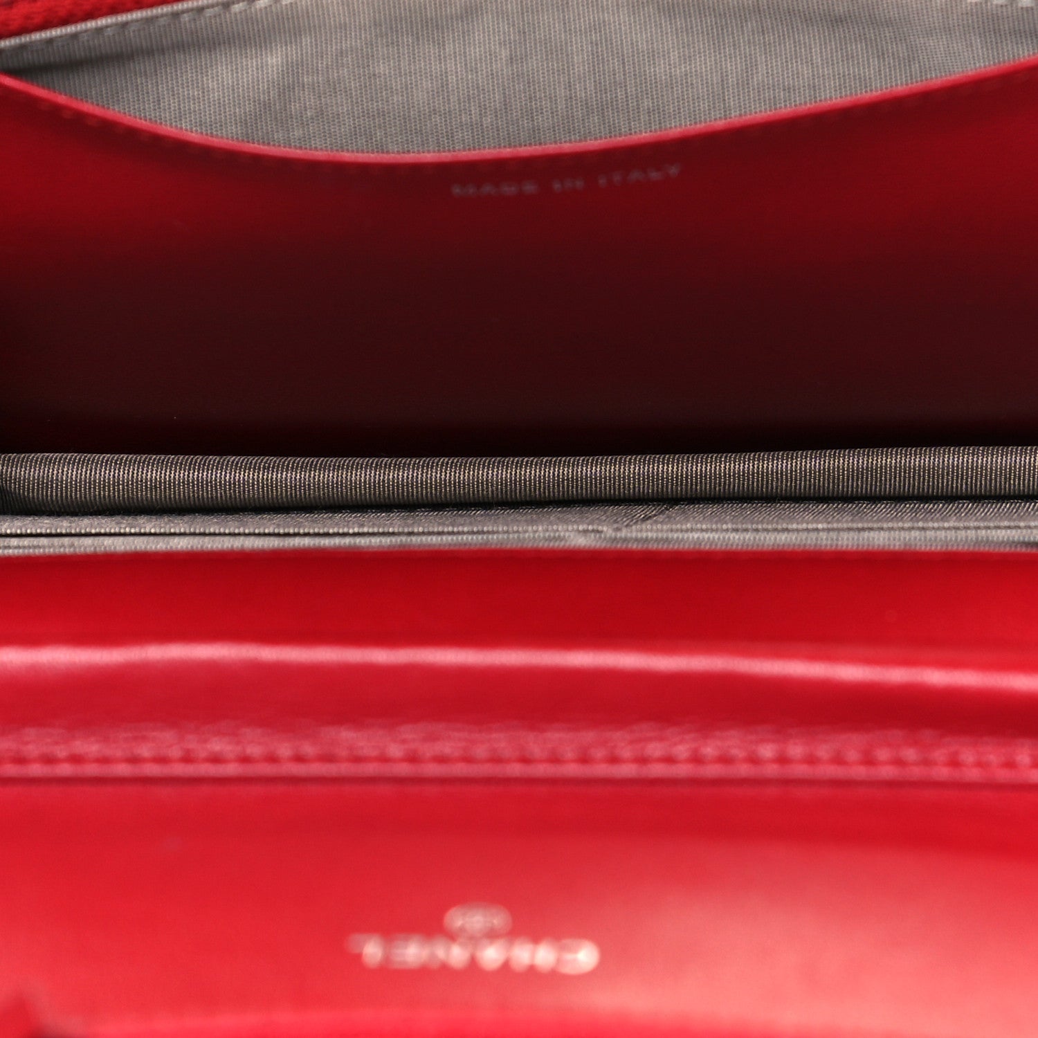 Chanel Caviar Timeless CC Wallet On Chain WOC Red 5 of 12