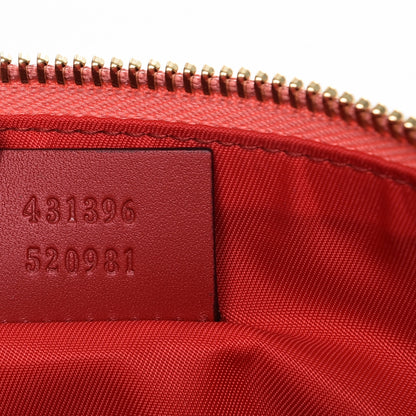 Gucci GG Supreme Monogram Face Embroidered Wrist Wallet Pink 7 of 8