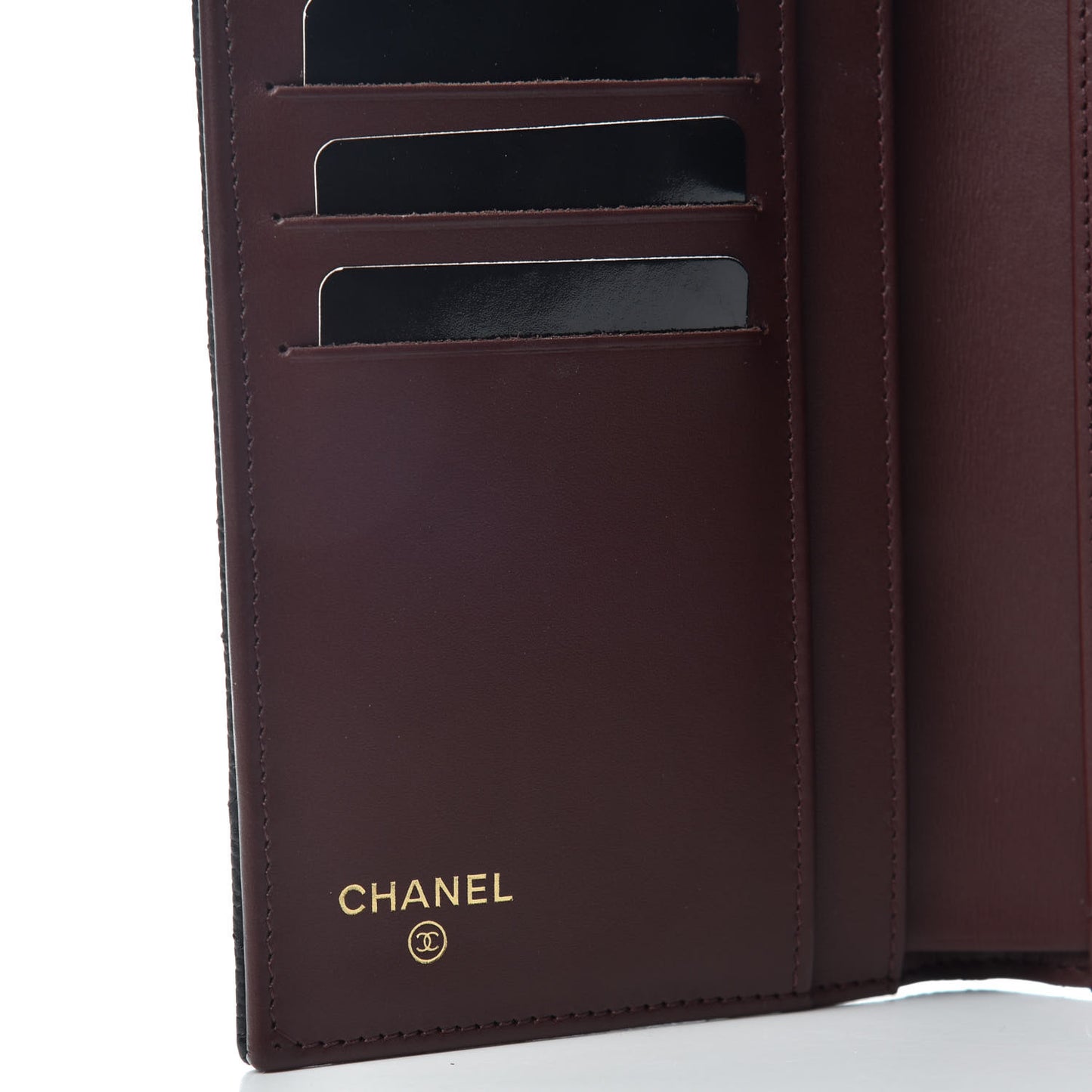Caviar Quilted Large Flap Wallet Black