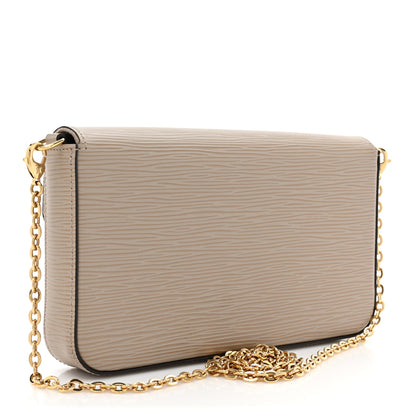 Louis Vuitton Epi Felicie Pochette Chain Wallet Galet 4 of 11