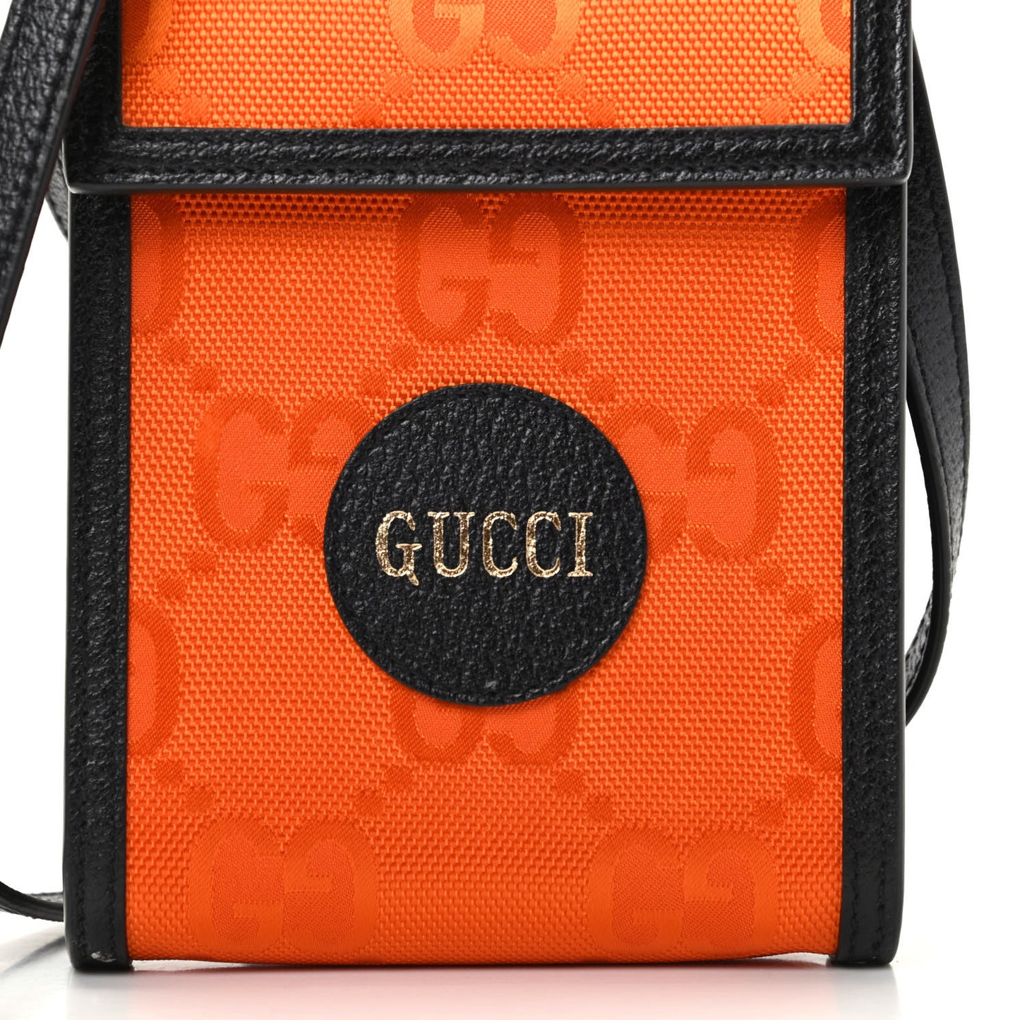 Econyl Nylon Monogram Off The Grid Crossbody Bag Carrot Orange Black