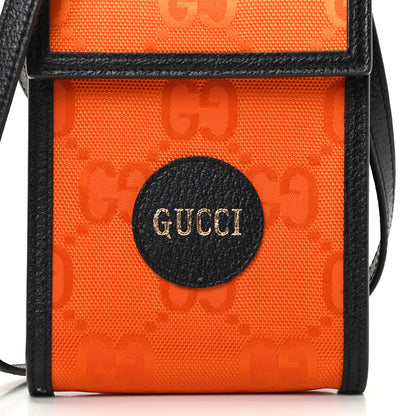 Gucci Econyl Nylon Monogram Off The Grid Crossbody Bag Carrot Orange Black 8 of 8