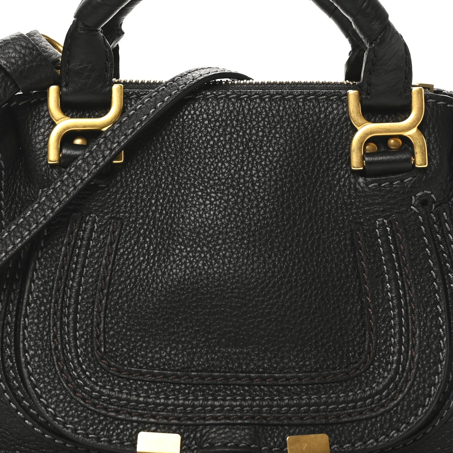 Calfskin Mini Marcie Satchel Black