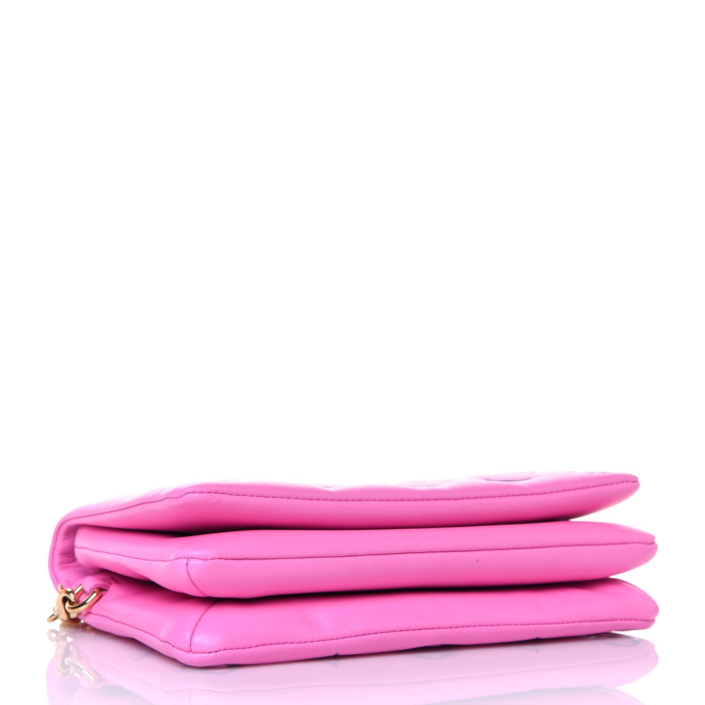 Lambskin Embossed Monogram Vuittamins Pochette Coussin Rose Violet