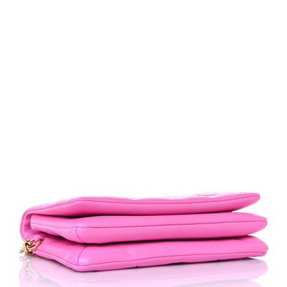 Louis Vuitton Lambskin Embossed Monogram Vuittamins Pochette Coussin Rose Violet 3 of 14