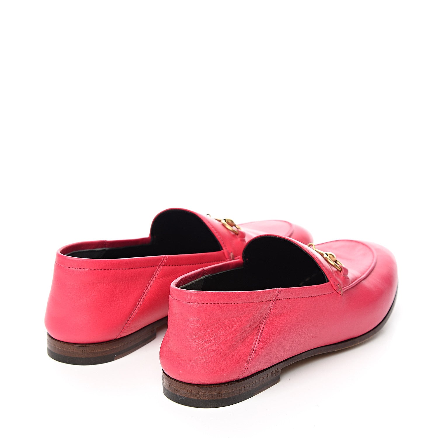 Gucci Lambskin Womens Brixton Horsebit Loafers 36 Hot Pink 4 of 10