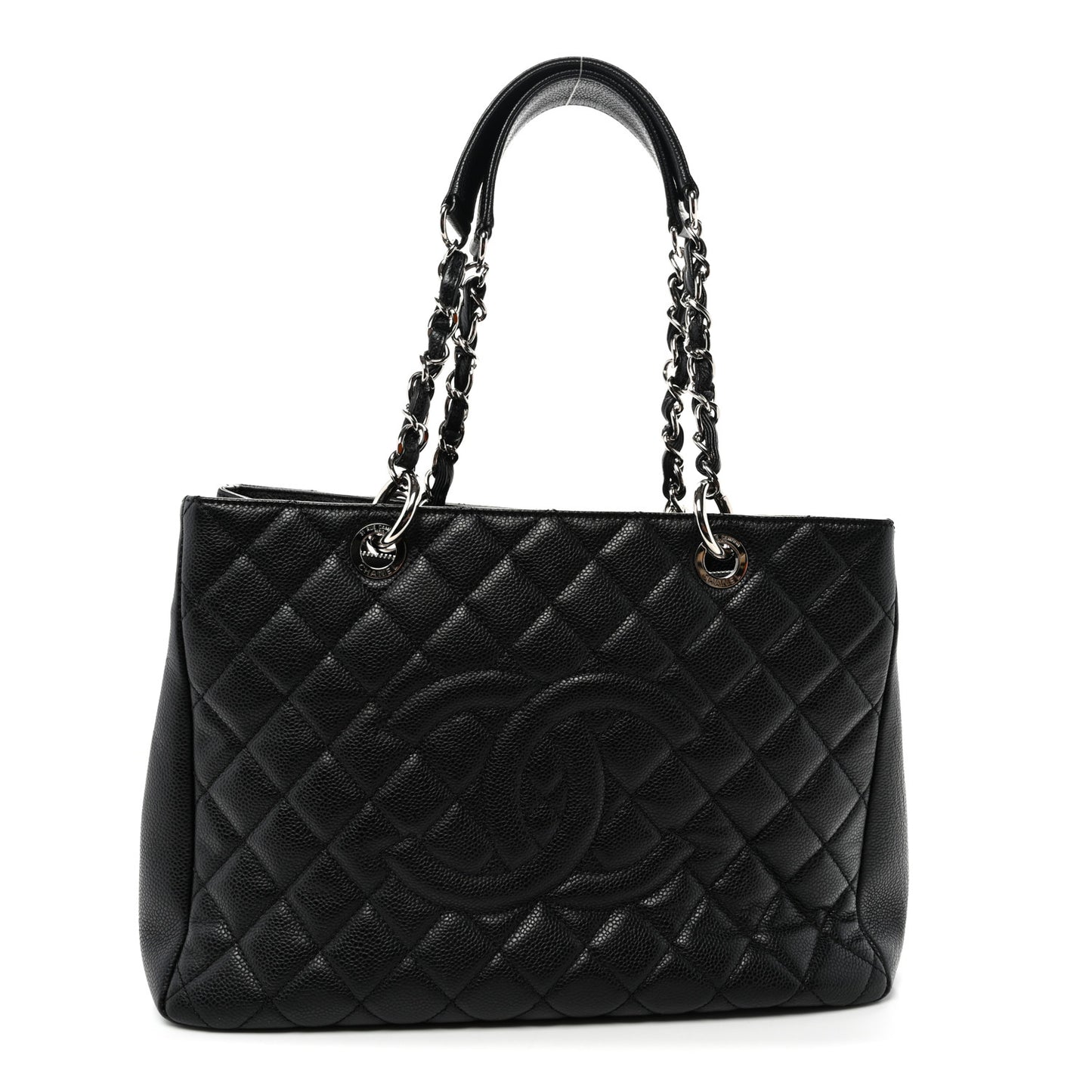 Caviar Quilted Grand Shopping Tote GST Black