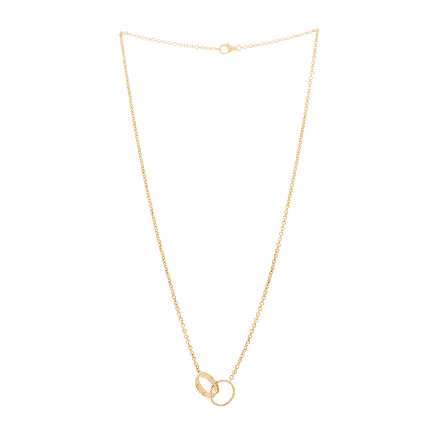 18K Yellow Gold Interlocking LOVE Necklace