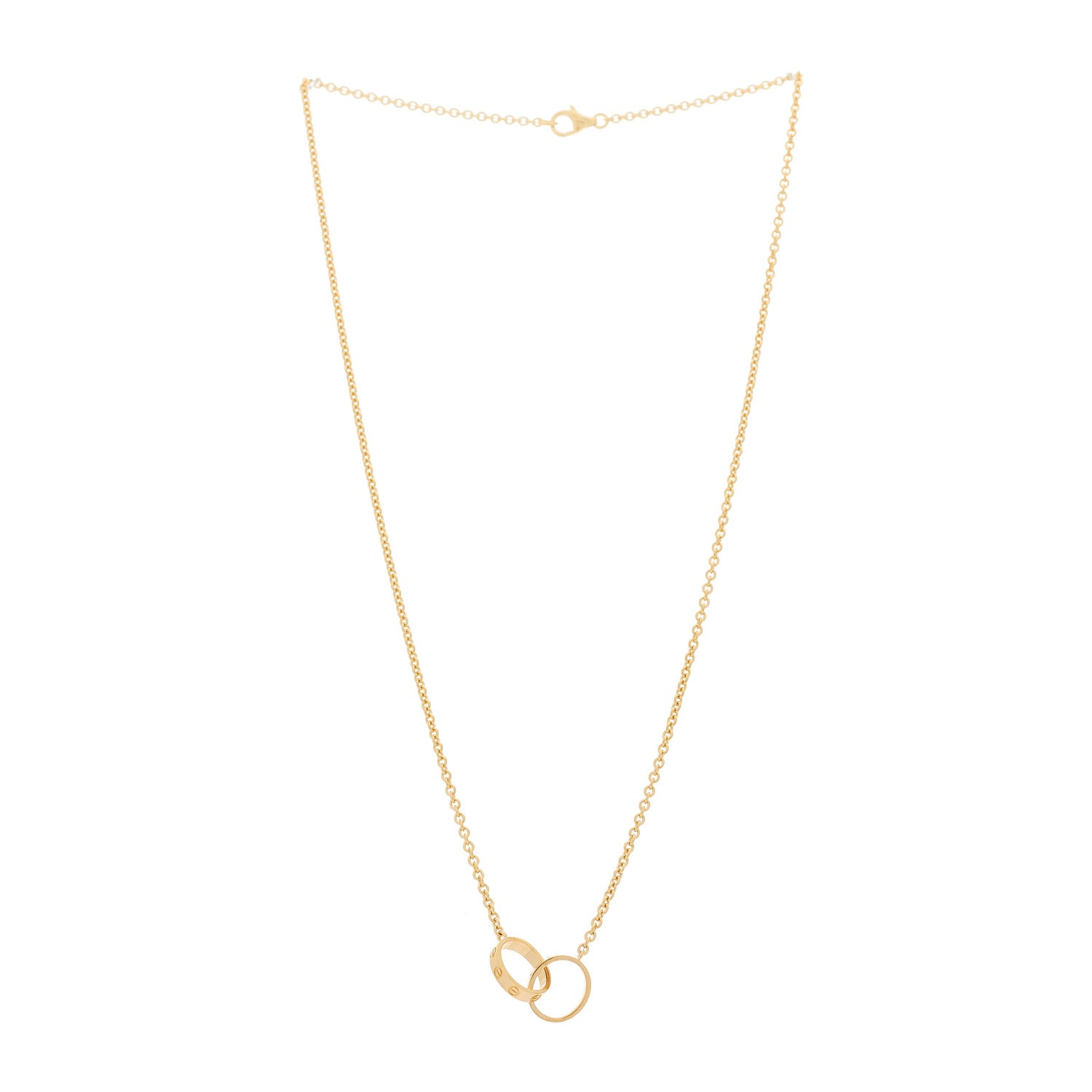 Cartier 18K Yellow Gold Interlocking LOVE Necklace 3 of 5