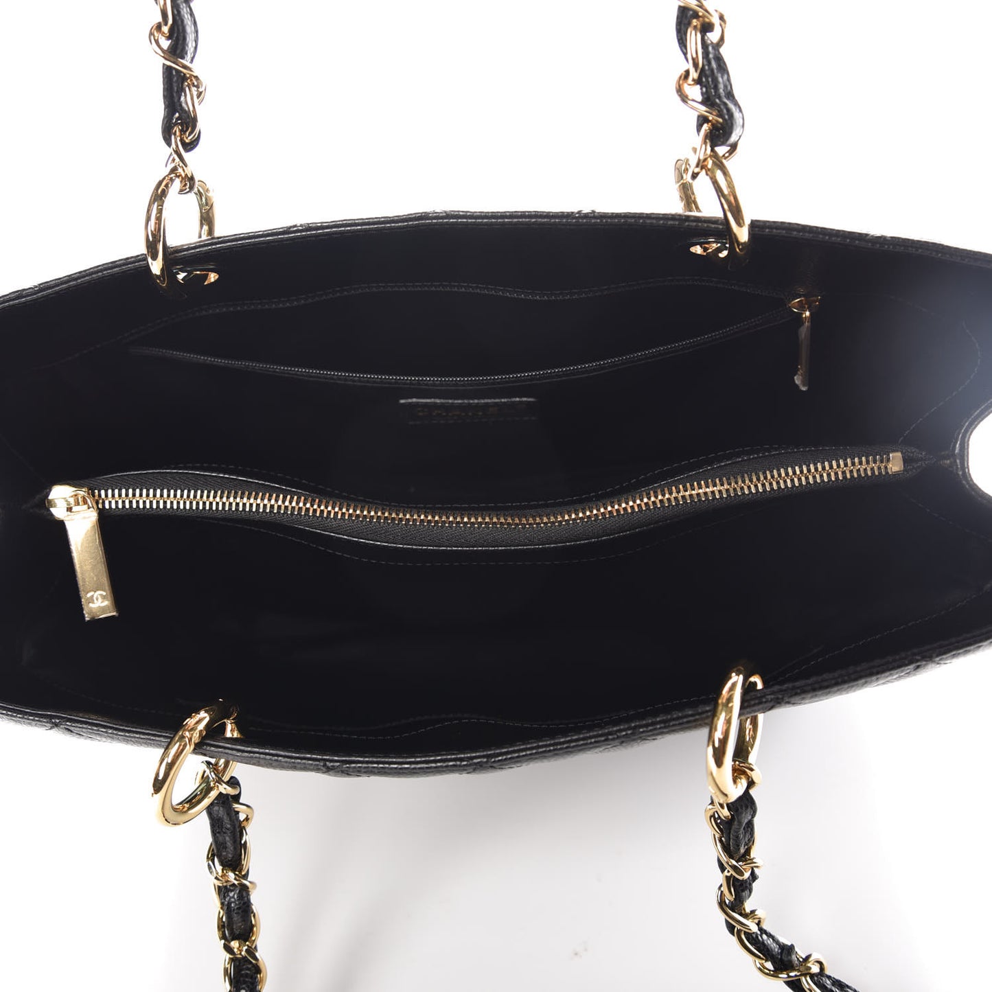 Caviar Quilted Grand Shopping Tote GST Black
