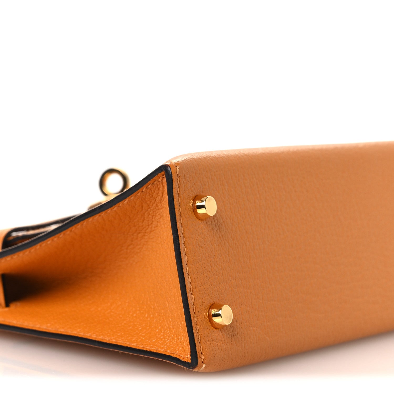 Hermes Chevre Mysore Mini Kelly Sellier 20 Jaune D'or 9 of 11