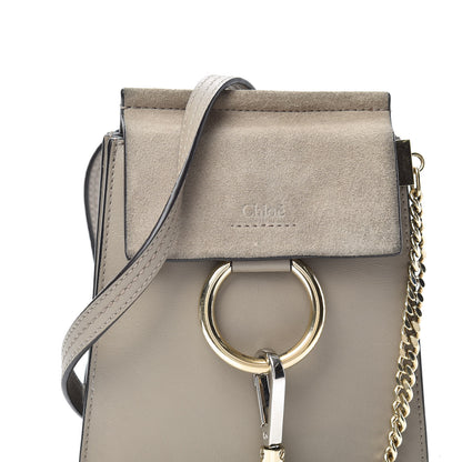 Chloe Suede Calfskin Mini Faye Bracelet Bag Motty Grey 7 of 9
