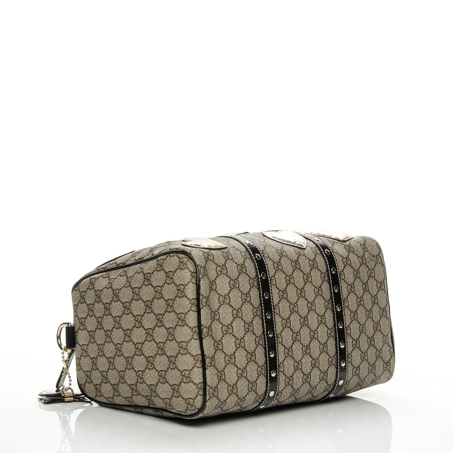 Gucci Monogram Guccissima Hearts Studded Medium Joy Boston Dark Brown 4 of 8