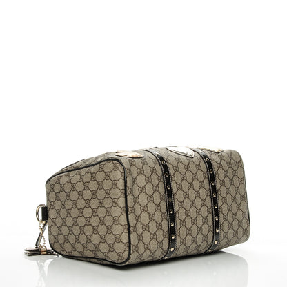 Gucci Monogram Guccissima Hearts Studded Medium Joy Boston Dark Brown 4 of 8
